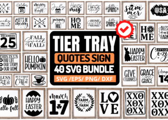 Tier Tray Sign SVG Bundle t shirt designs for sale