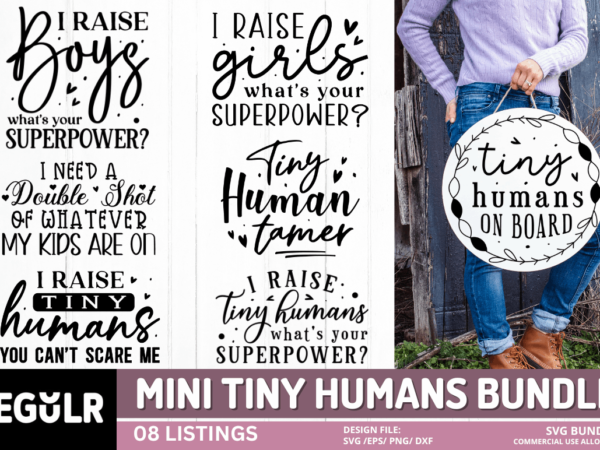 Tiny humans svg bundle t shirt designs for sale