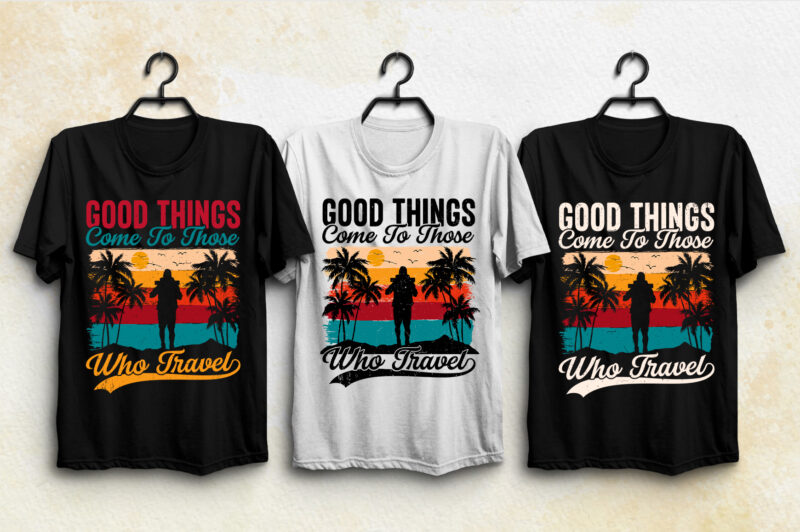 120 Retro Vintage Sunset T-Shirt Design Mega Bundle