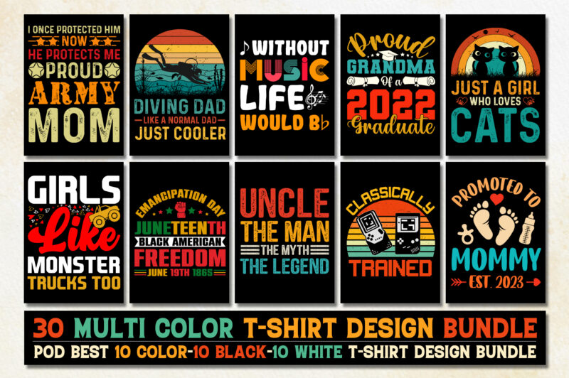 Trendy Pod Best T-Shirt Design Bundle