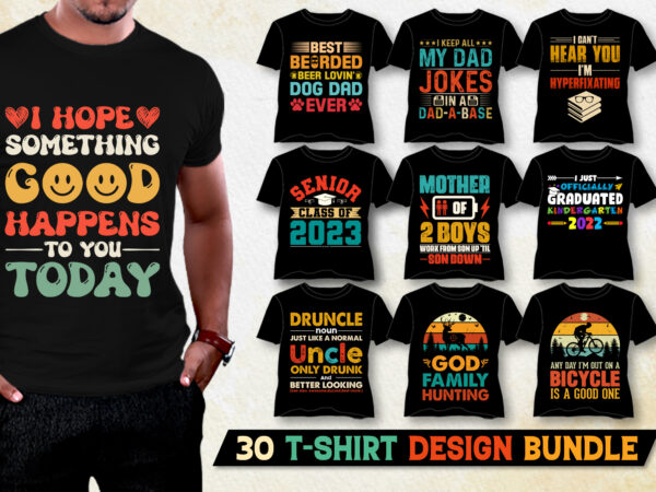 Trendy t-shirt design bundle