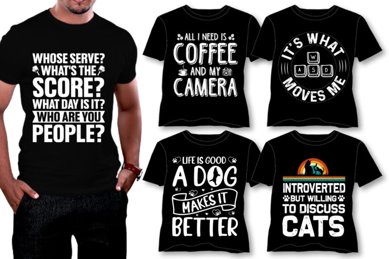 100 T-Shirt Design Bundle-Trendy Pod Best T-Shirt Design Bundle