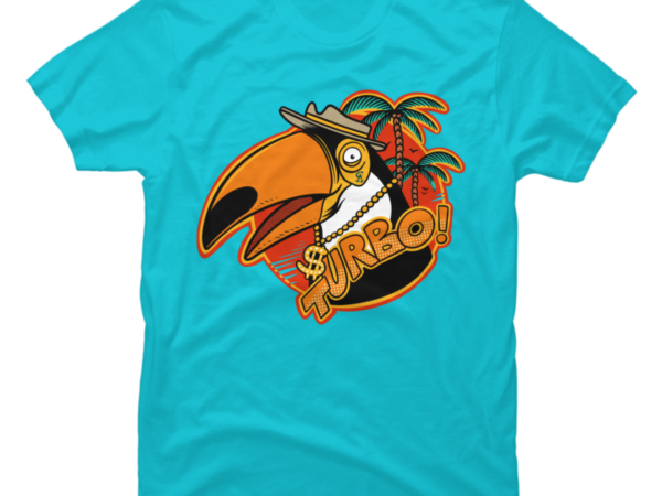 Tropical Turbo Toucan bird designed by Joe Tamponi - Buy t-shirt designs