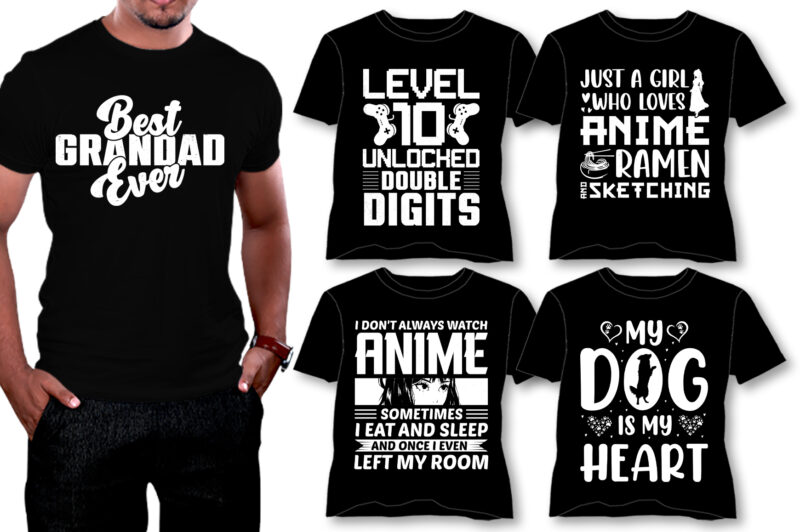 Typography T-Shirt Design Bundle