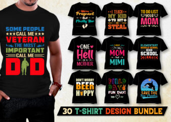 Typography T-Shirt Design Bundle