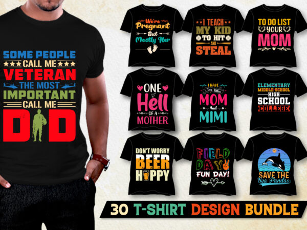 Typography t-shirt design bundle