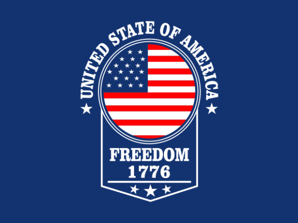 Usa sticker t shirt vector graphic