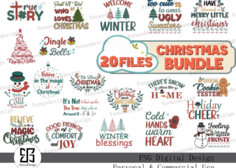 Retro Christmas PNG Bundle t shirt design online