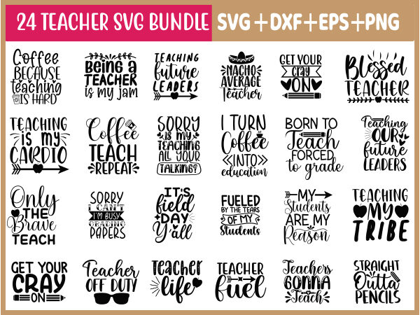 Teacher svg bundle t shirt designs for sale