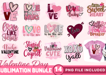 Valentine Day PNG Sublimation Bundle