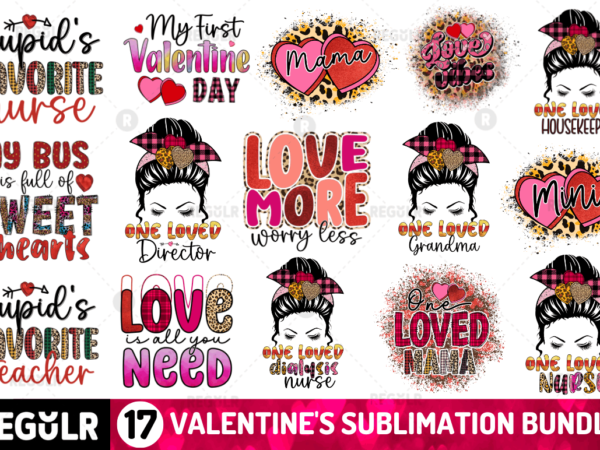 Valentine’s sublimation bundle t shirt vector art