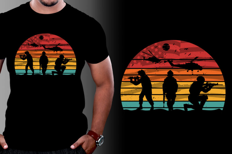 Sunset Retro Vintage T-Shirt Design Graphic Vector Background Bundle