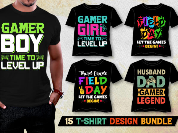 Video game t-shirt design bundle