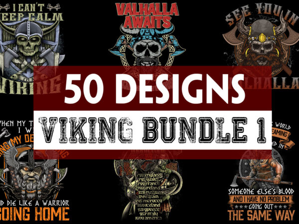 Viking design bundle 1 – 50 designs – 90% off