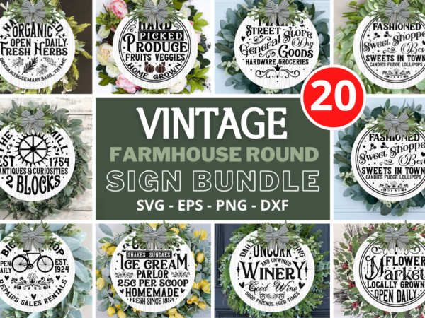 Vintage round sign bundle t shirt vector art