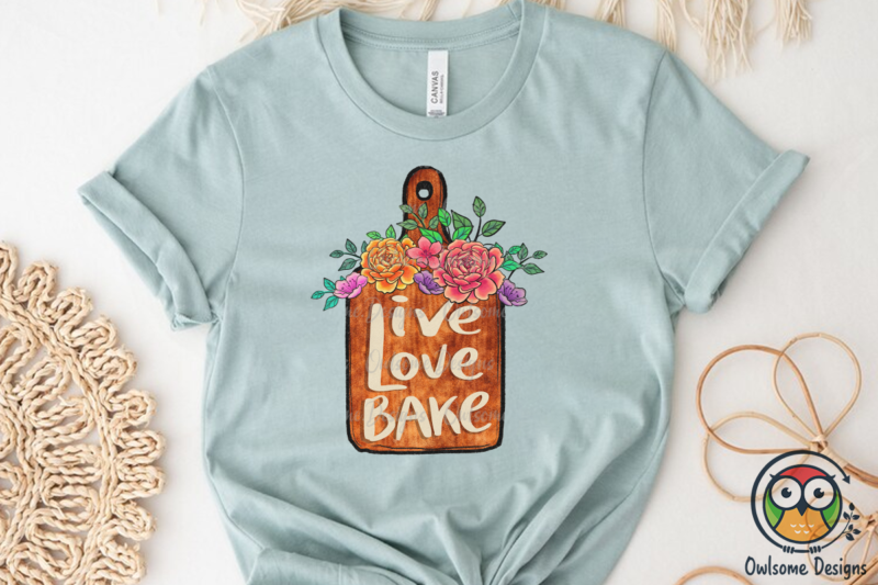 Vintage Live Love Bake Design