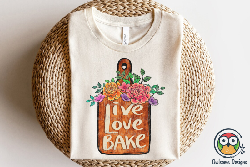 Vintage Live Love Bake Design
