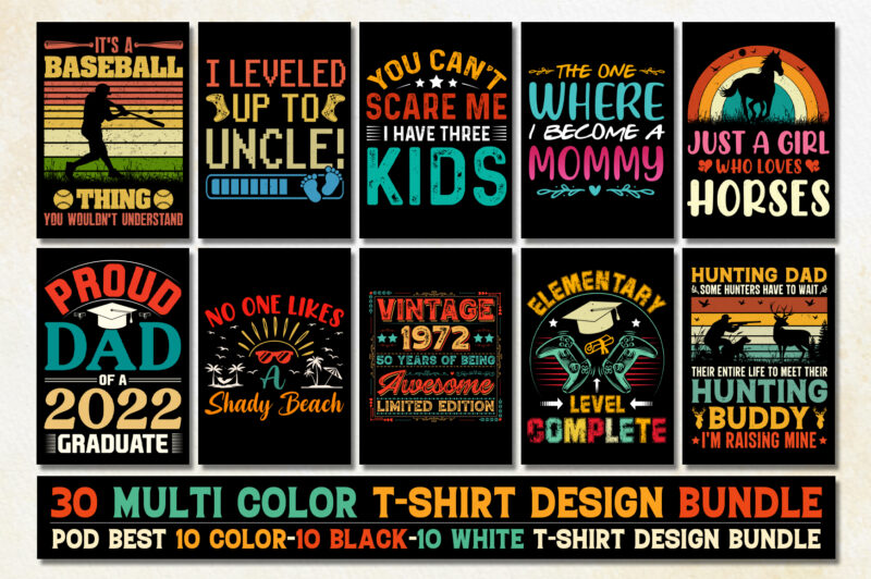 Vintage T-Shirt Design Bundle