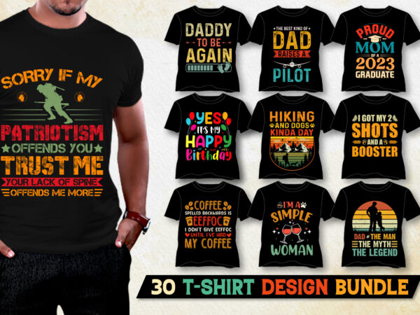 Vintage t-shirt design bundle