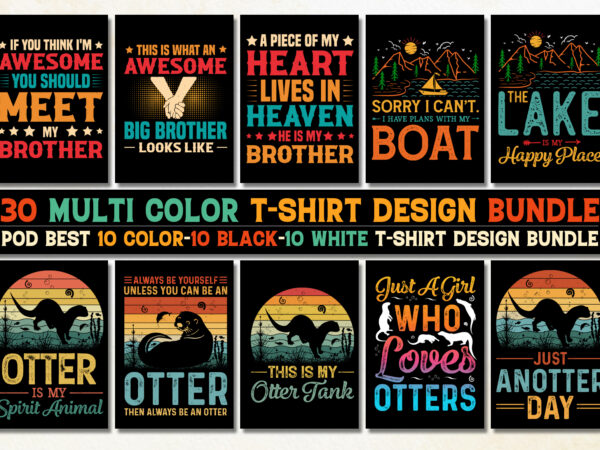 Vintage t-shirt design bundle