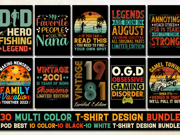 Vintage t-shirt design bundle,
