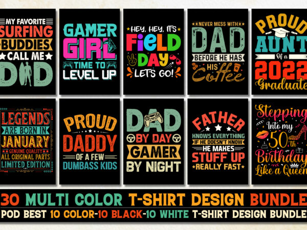 Vintage t-shirt design bundle