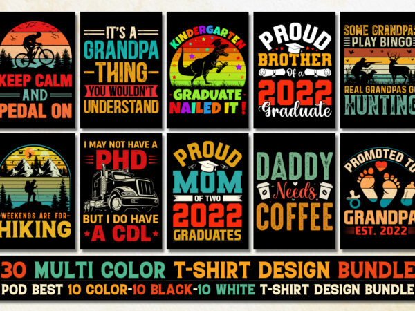 Vintage t-shirt design bundle