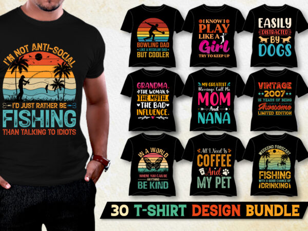 Vintage typography t-shirt design bundle Vintage typography t-shirt design bundle