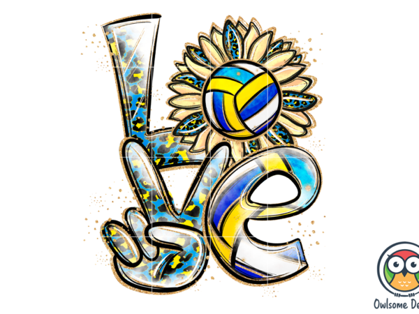 Volleyball love sublimation png designs