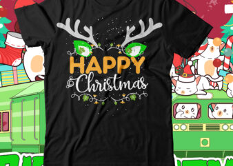 Happy Christmas T-Shirt Design ,Happy Christmas SVG Cut File , Christmas SVG Mega Bundle , 220 Christmas Design , Christmas svg bundle , 20 christmas t-shirt design , winter svg