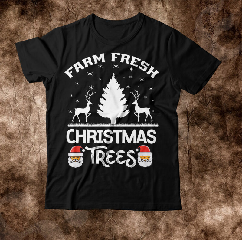 Farm fresh christmas trees T-shirt Design, on sale