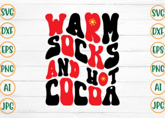Warm Socks And Hot Cocoa Retro Design
