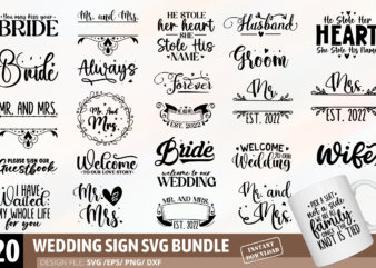 Wedding Sign SVG Bundle