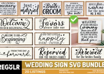 Wedding Sign svg Bundle