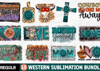 Western Sublimation Bundle t shirt design for sale