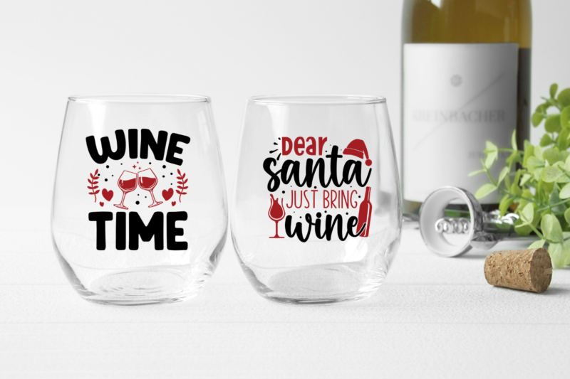 Christmas wine Design