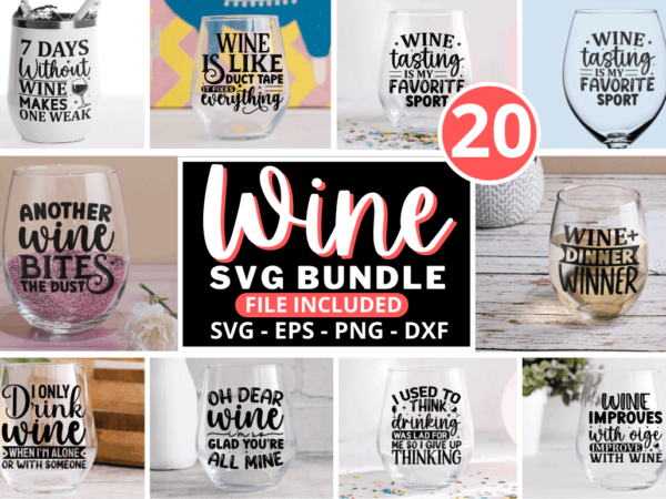 Wine svg bundle t shirt design for sale