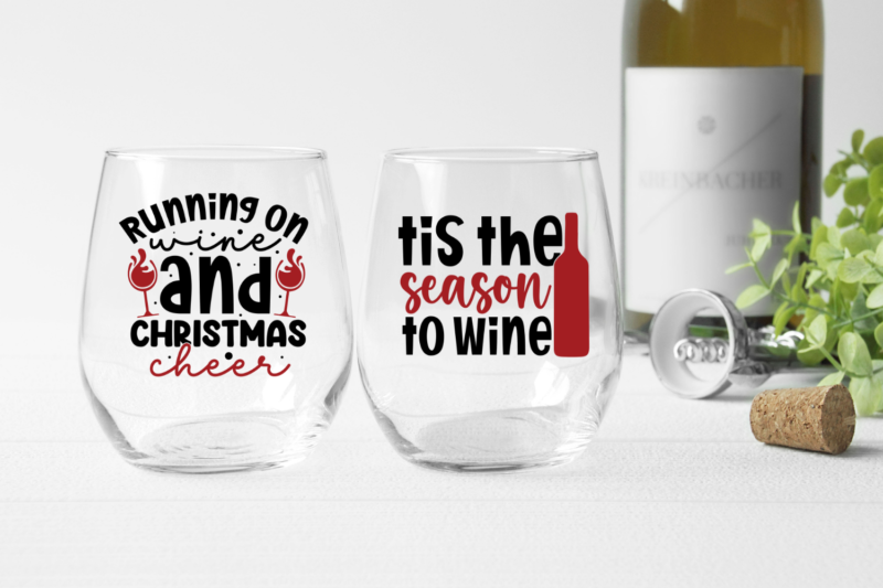 Christmas wine Design