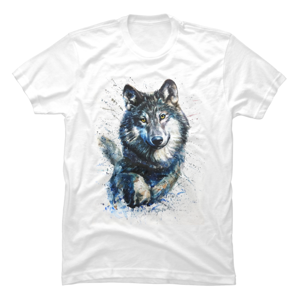 Wolf watercolor painting,wolf tshirt - Buy t-shirt designs