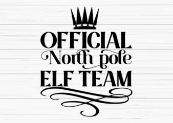 Official north pole elf team svg t-shirt