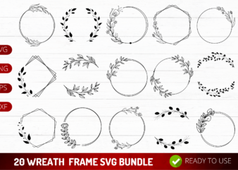 Wreath Frame SVG Bundle