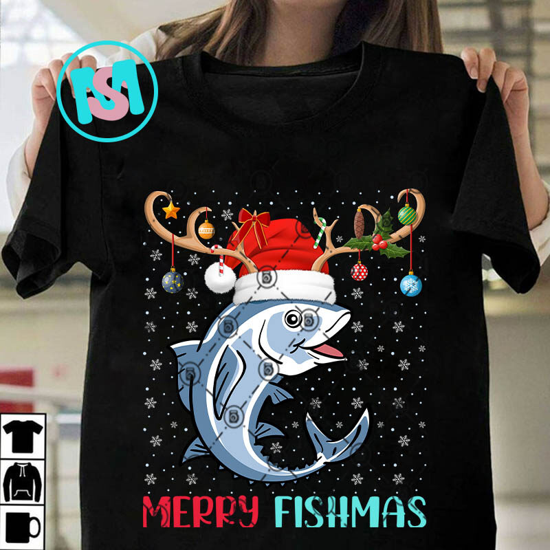 Merry Christmas Fishing PNG, Merry Fishmas PNG, Fishing PNG, Digital Download