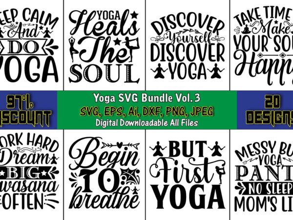 Any Time Yoga Time T-shirt Design Vector Download