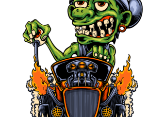 Zombie hot rods t shirt graphic design