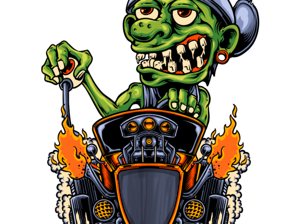 Zombie hot rods t shirt graphic design