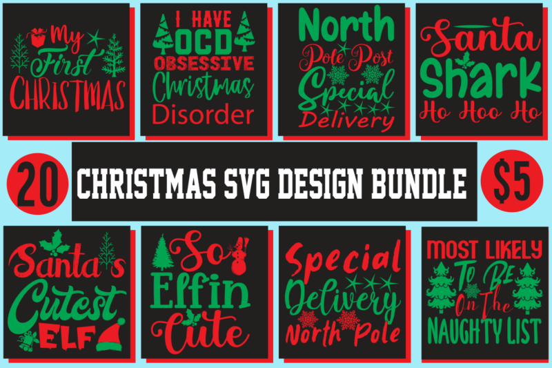 Christmas T shirt design bundle, Christmas SVG cut file design, Christmas SVG design bundle ,christmas svg mega bundle , 130 christmas design bundle , christmas svg bundle , 20 christmas