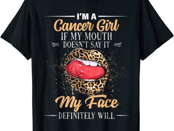 A cancer girl leopard birthday astrology zodiac sign t shirt men