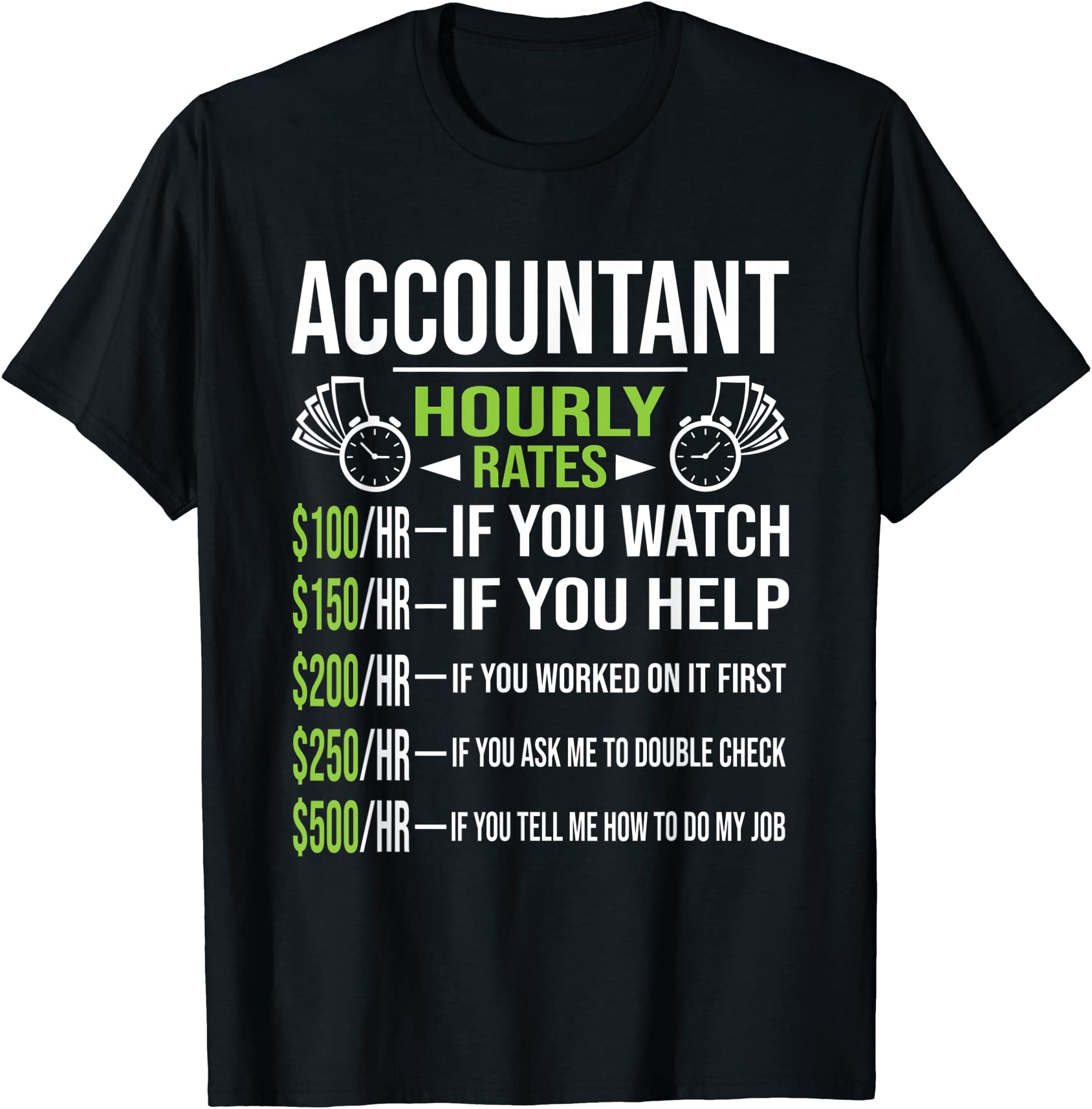 accountant hourly rates funny accounting cpa humor t shirt men - Buy t ...