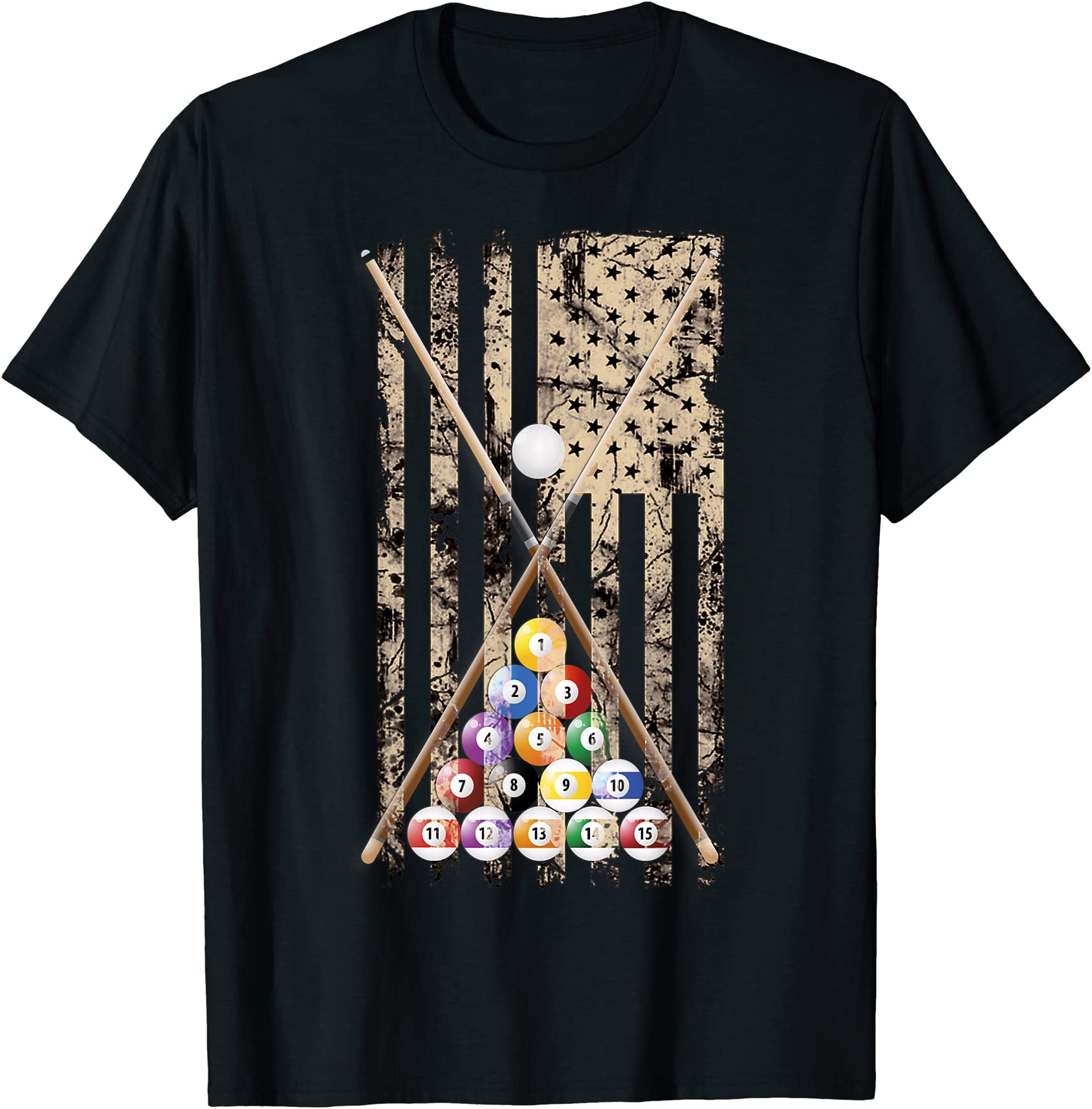 american flag billiard balls shirt pool lover tshirt gifts men - Buy t ...