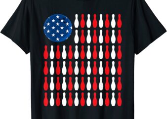 american flag patriotic bowler amp bowling t shirt men